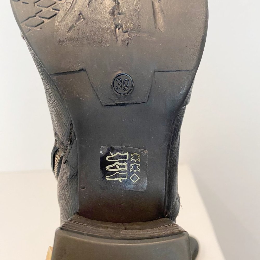 FINAL SALE: A.S.98 Leather black Miles Peep Toe Bootie New - Picture 12 of 14